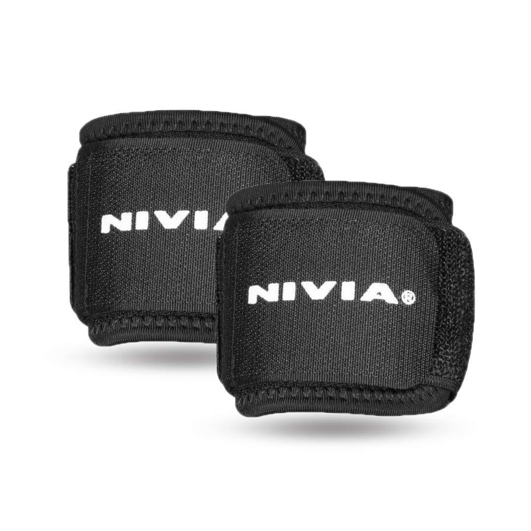 Nivia Nivia Weightlifting Gym Belt for Back Support (Blue, Size 30\") & Nivia Weight Lifting Wrist Support, Pack of 2 (Black) Free Size