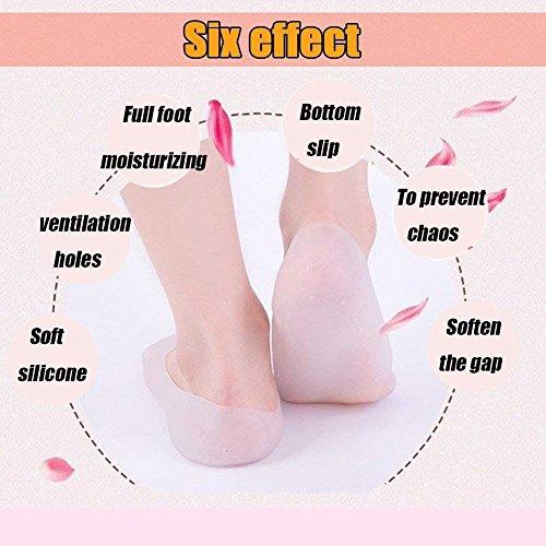 Param 1 Pair Foot Moisturizing Sock Full Length Silicone Gel Socks Cracked Foot Care Protector For Foot Care