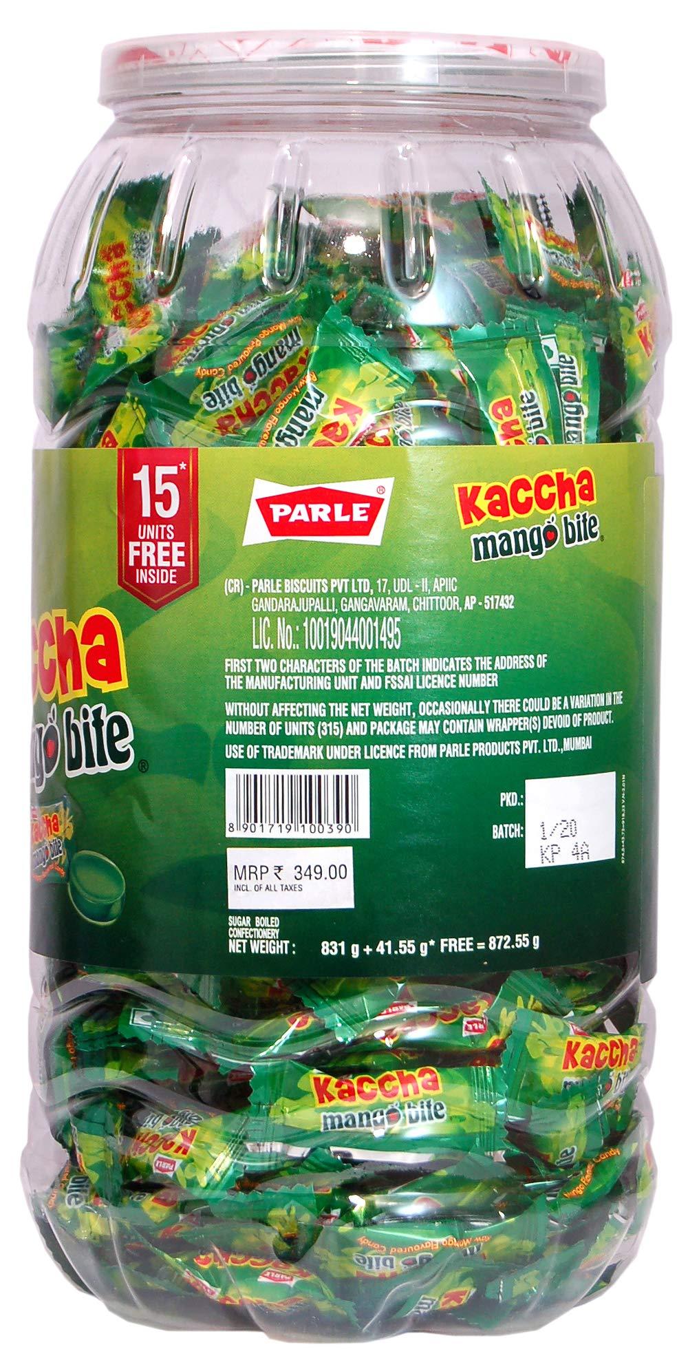 Parle PARLE Kaccha Mango Bite Raw Mango Flavoured Candy, 1 Jar, (Including Delivery Charges) 800 gram