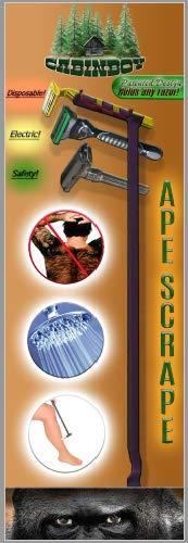 Ape Scrape Razor Extender/Extension handle patented to hold any size or style razor. Made in USA