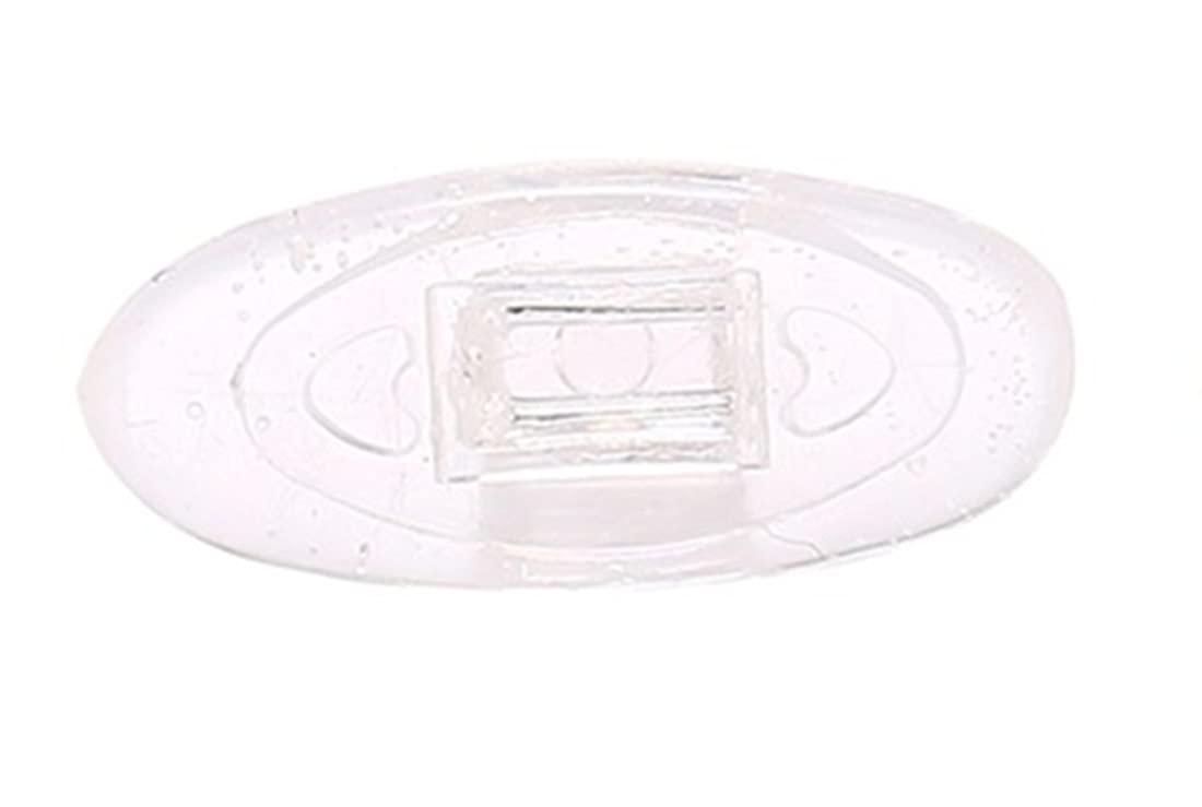 HeCheng Clear Rubber Silicon Clip On Type Nose Pads Pieces Buds for Glasses Sunglasses Frames Reading Eye Wear HNP003 (Clear - 3 Pairs)