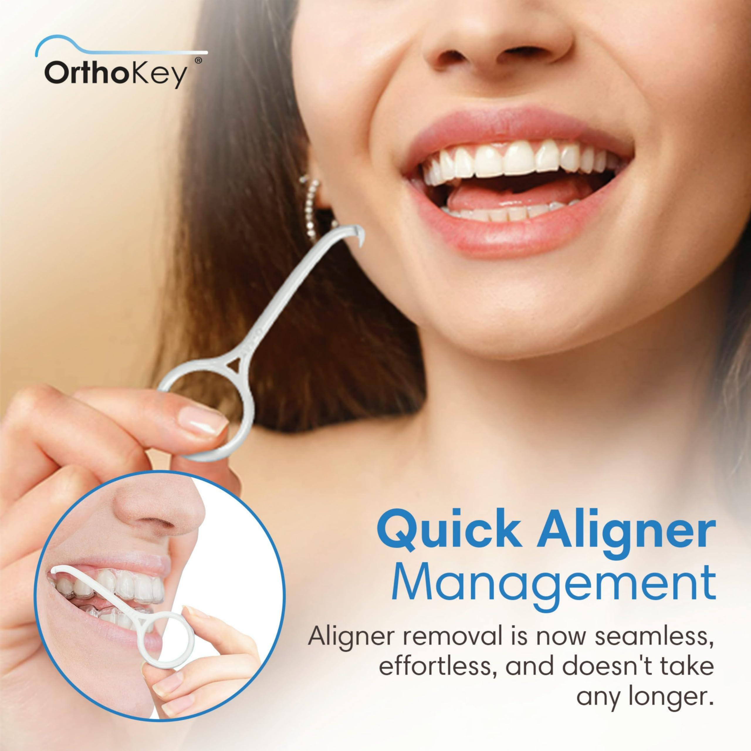 OrthoKey Clear Aligner Removal Tool by ORTHOKEY - Invisible Removable Braces - QTY 4 White