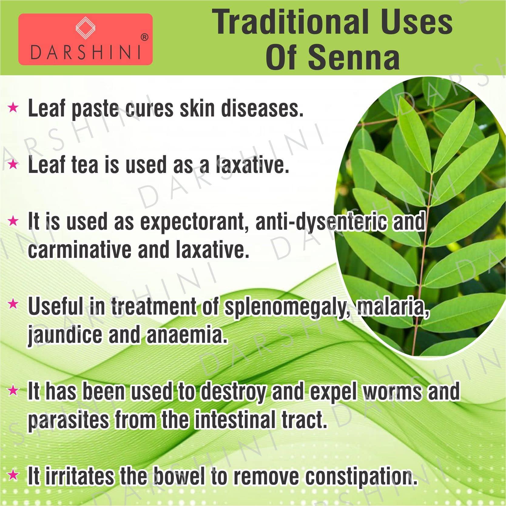 DARSHINI Darshini Senna Leaf/Sanay Patti/Sana Makki/Cassia Angustifolia Powder, 200g