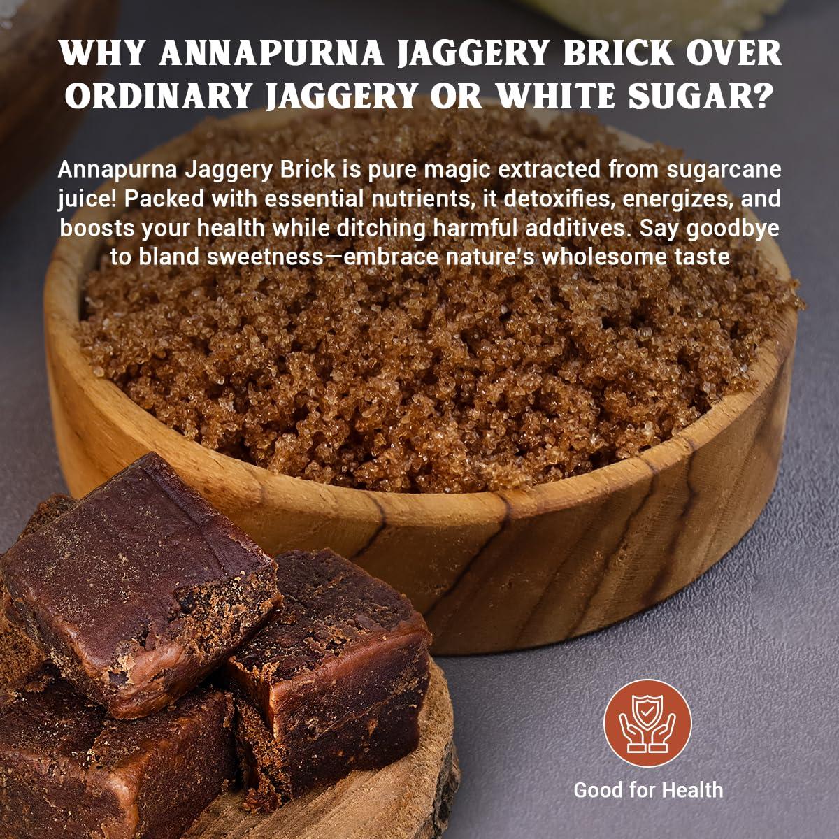 Annapurna Lakdi Ghana Annapurna Lakdi Ghana Su-Madhur Jaggery powder Gur Powder 950gm