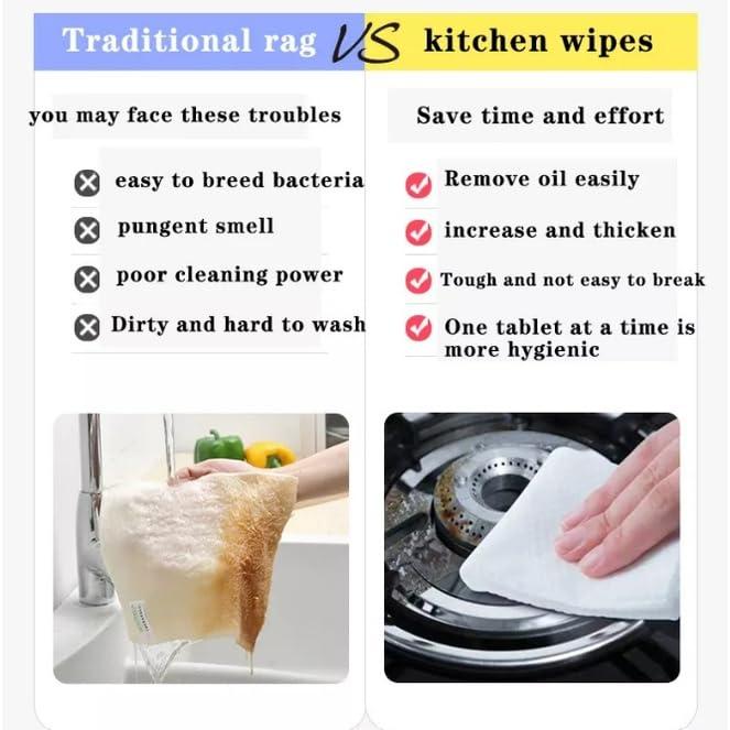 Alokrupswam Alokrupswam | 80 PCS Kitchen Cleaning Wet Wipes strong decontamination extra large pack household wet wipes | Pack Of 1set