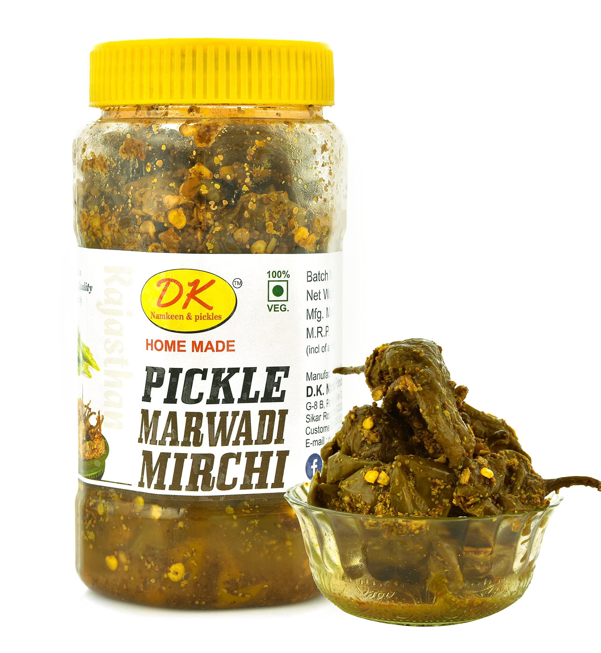 DK NAMKEEN & PICKLES DK Pickles Rajasthani Homemade Ker Sangri and Marwadi Mirchi Pickle Tenti Green Chilli Pickle teet sangri pickles Homemade Ker Sangri Pickle Ghar Ka Achar