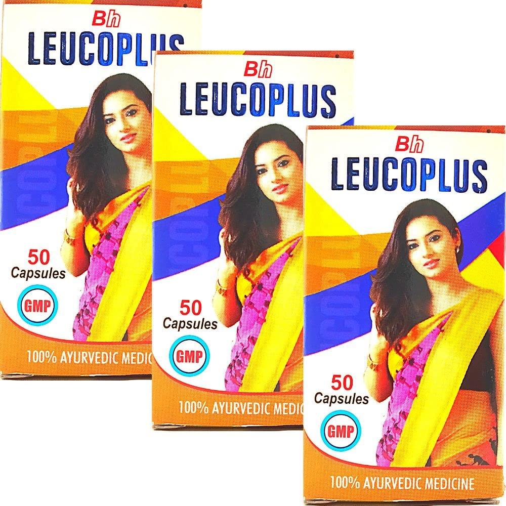 HERBSHD Ayurvedic Leuco Plus Capsule it cures leucorrhoea in normal.(pack of 3)
