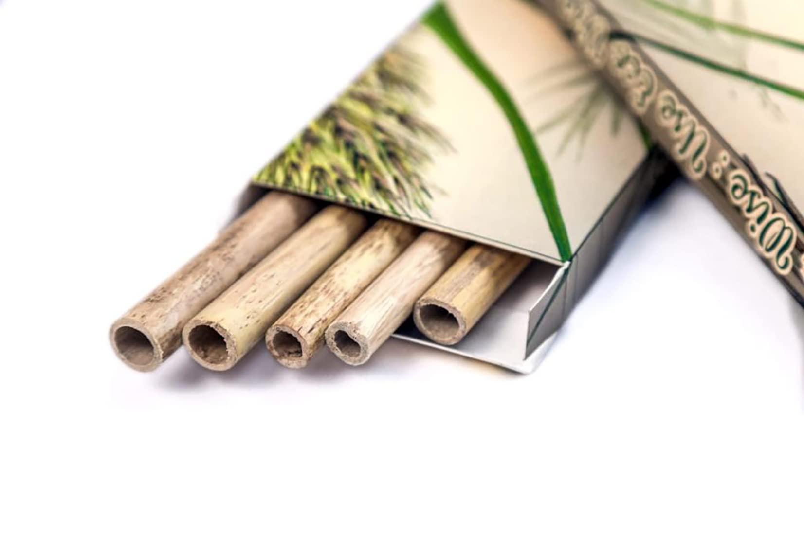 Generic Ecovise Wood Straws for Drinking Ultimate Solution to Plastic and Paper Based Straws, Bamboo Straws Pack of 75 (Brown)