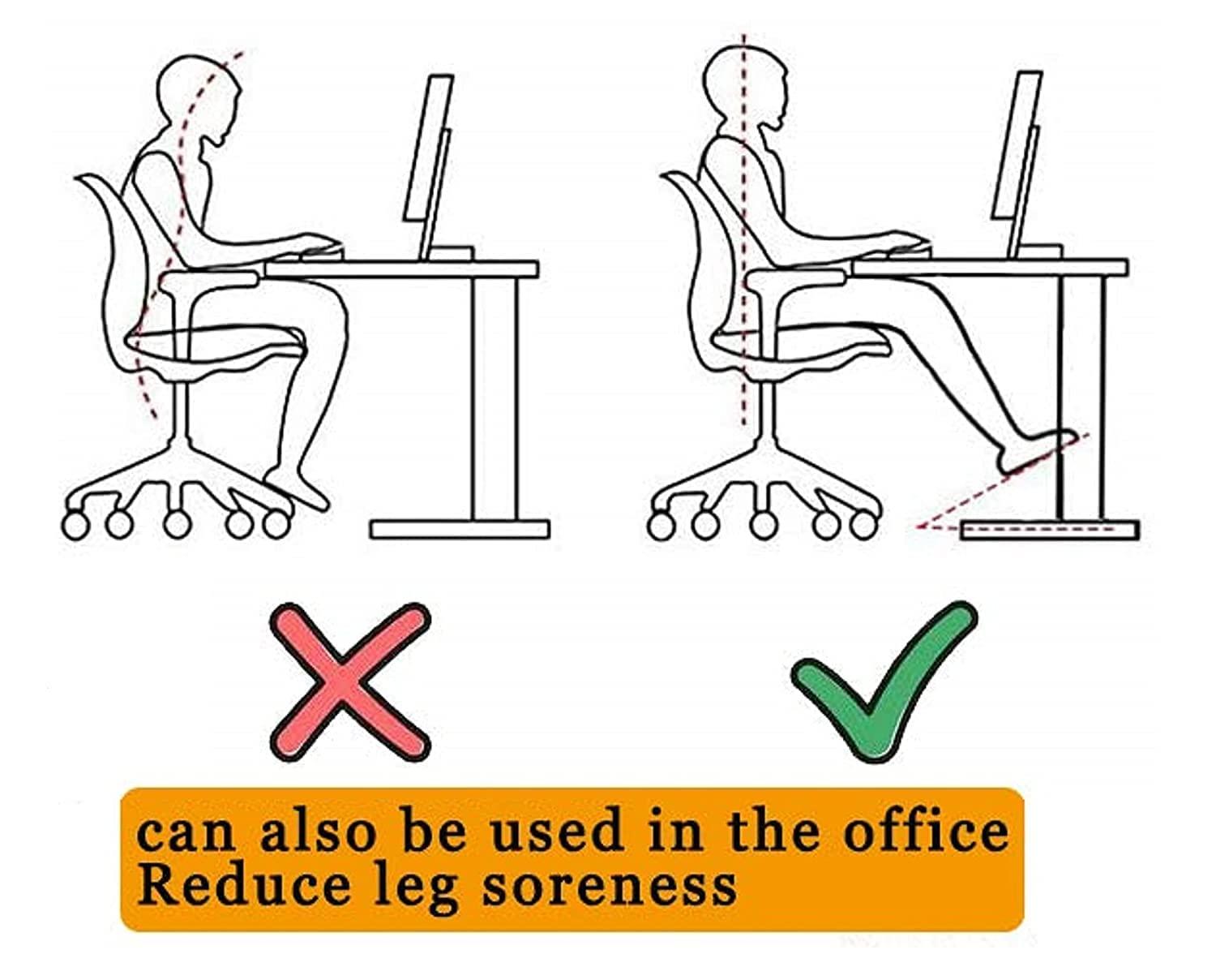 Lifestyle Helpmate Calf Stretcher Wooden Slant Exercise Board Adjustable Incline Portable Under Desk Foot Stool (small)