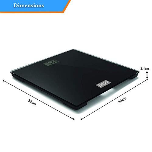 Sansui Sansui Digital Personal Human Body Weighing Scale, Bathroom Weight Machine with Large LCD Display, 150 kg (Black)