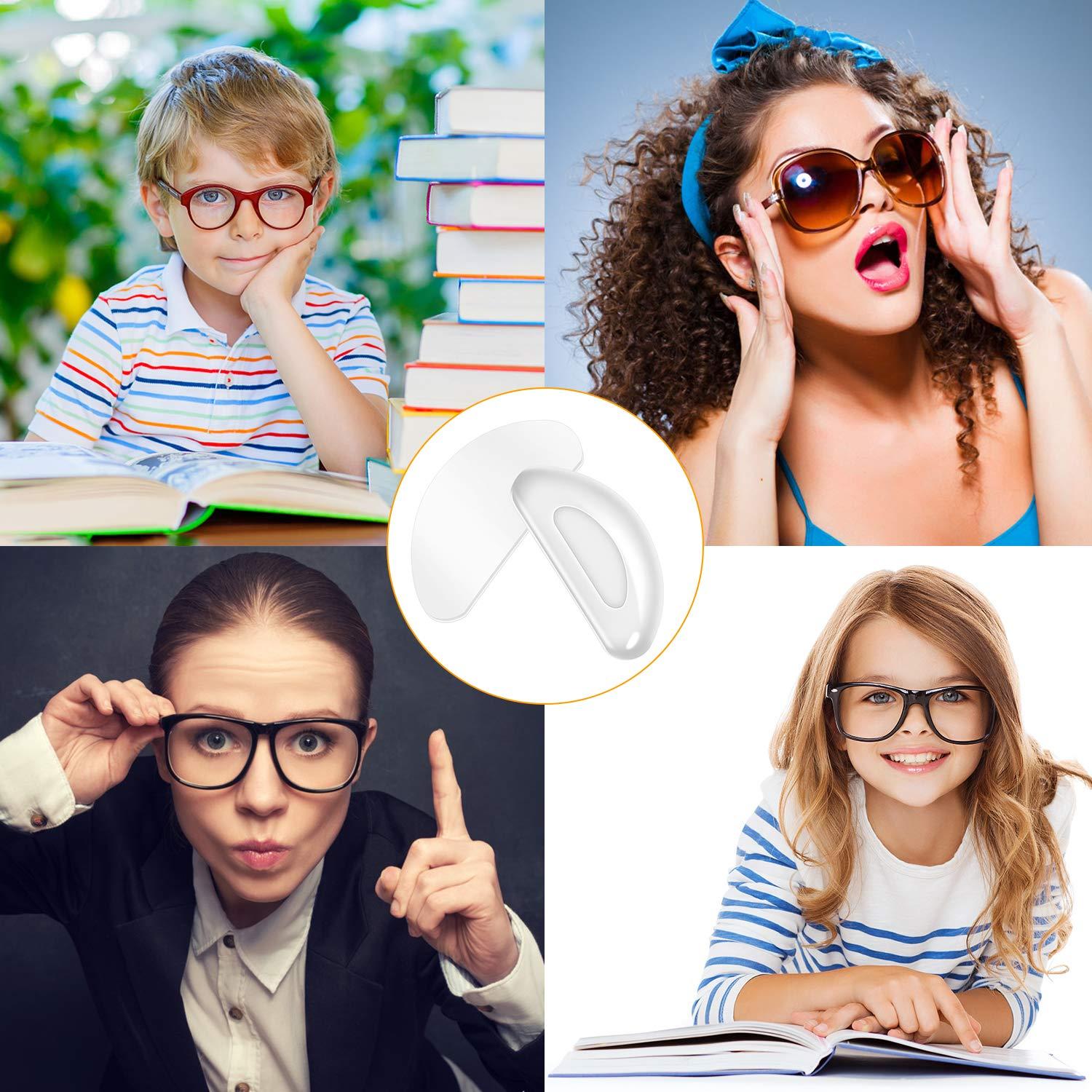 SMARTTOP SMARTTOP Adhesive Nose Pad, 12 Pairs Eyeglass Nose Pads Stick On Silicone Anti-Slip for Glasses Sunglasses Thin Nose Pads Eyeglasses (6-Black & 6-Clear)