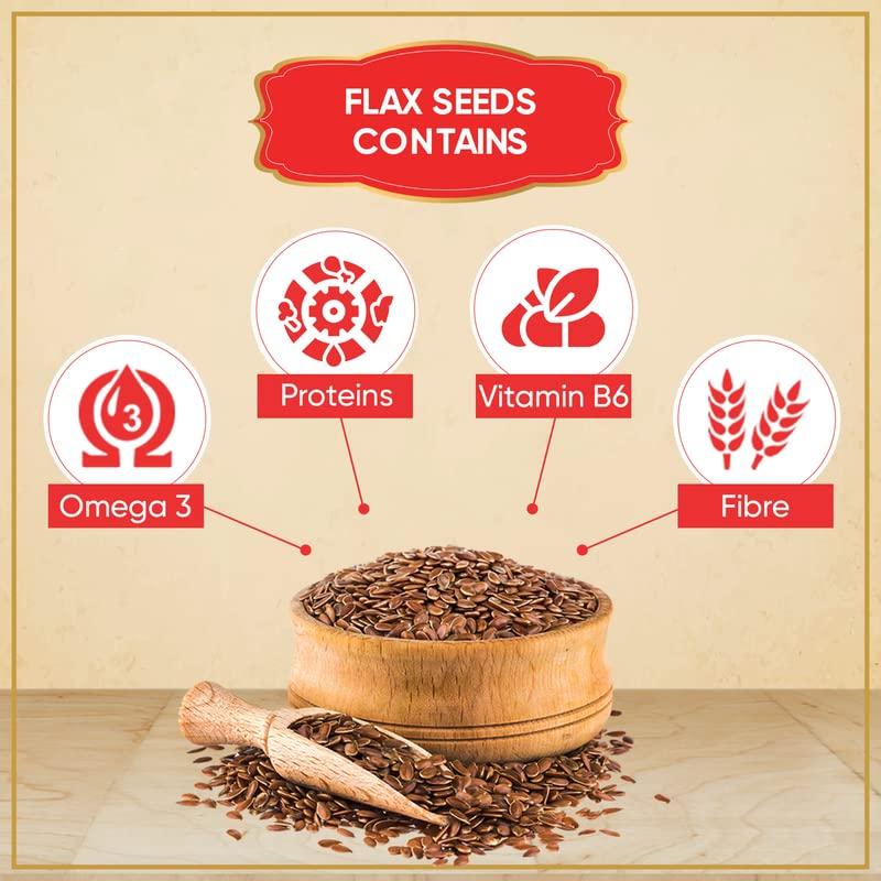 GANGAGREENS AND GRAINS GangaGreens and Grains Flax Seeds, Soft Crunchy Brown Seeds (200 Gram)