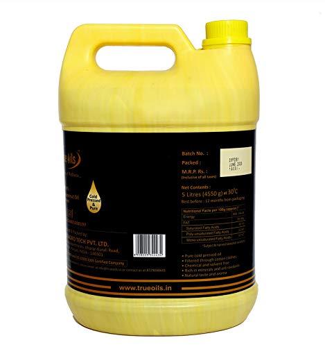 True Oils True Oils Cold Pressed Groundnut Oil (Peanut, Virgin, Chekku/Ghani) | 5Ltr