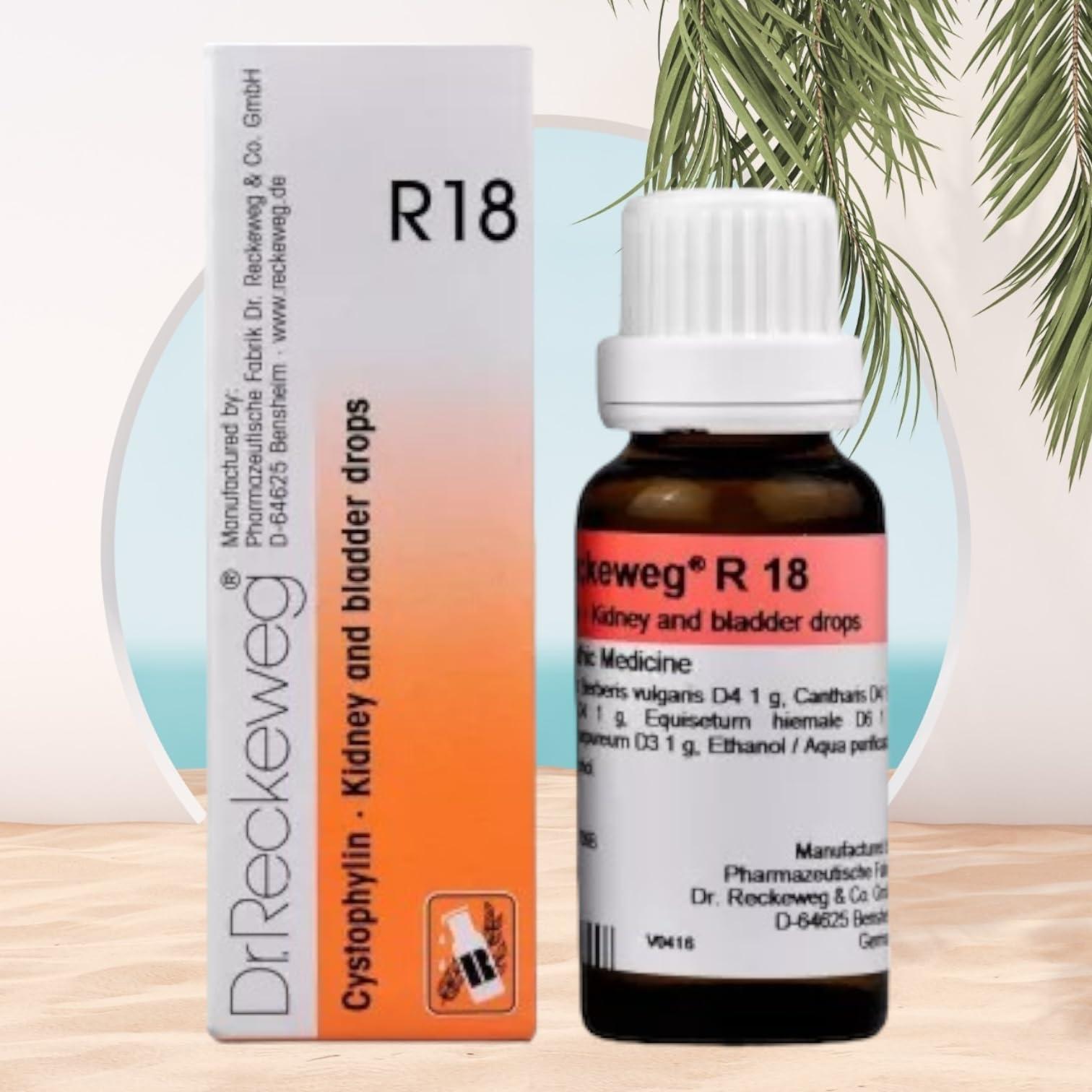 HOMOCOS Dr Reckeweg R18 Homeopathic Medicine Cystophylin - 22ml Original_Imported