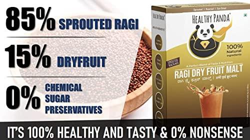 HEALTHY PANDA HEALTHY PANDA Organic Sprouted Ragi Dry Fruit Malt / Sprouted Ragi Health Mix(Health Mix) (Ragi Drink) (Sprouted Millet Mix)- 300 g (100 g x 3)