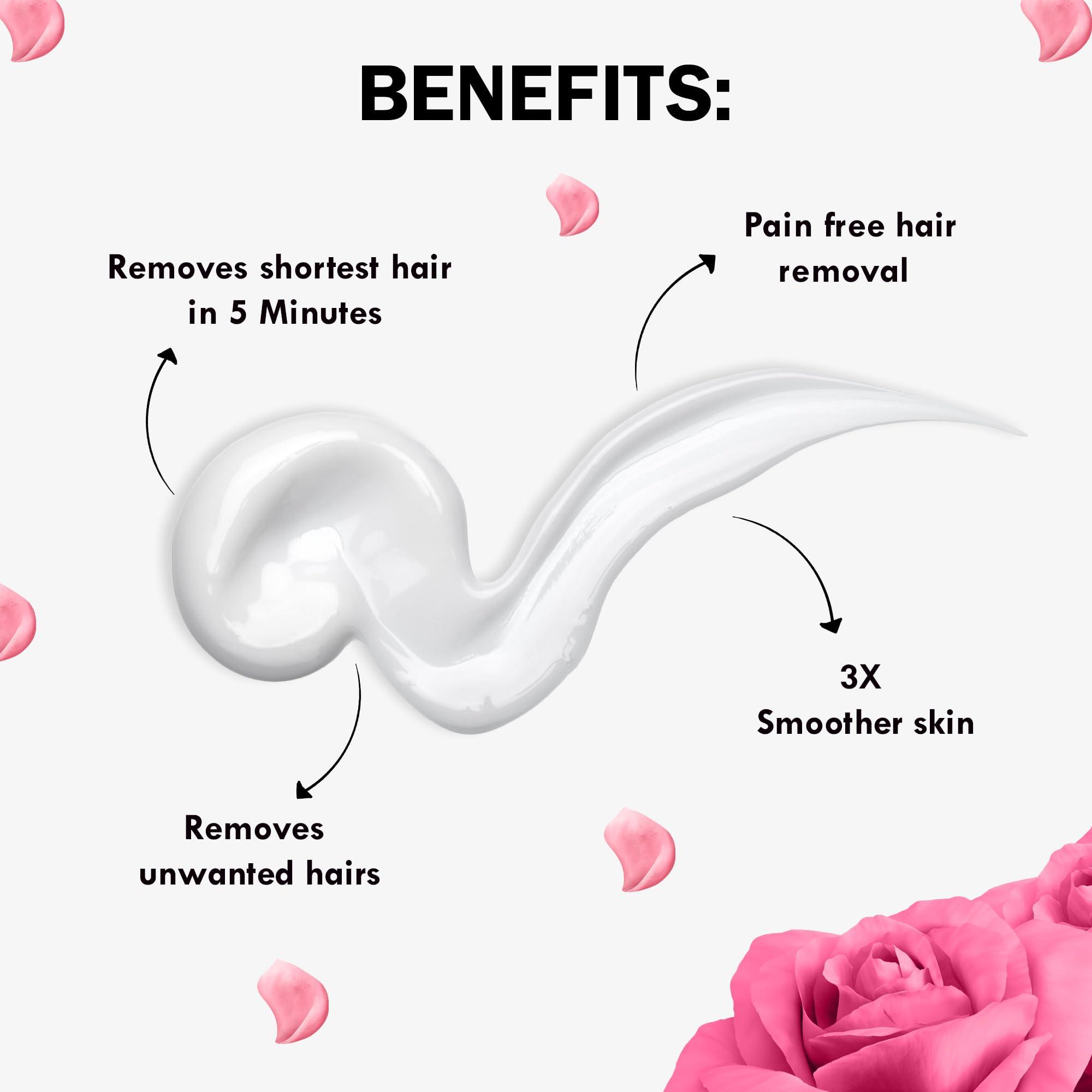 Kisra Kisra Veeze Hair Removal Cream with No Ammonia Smell, All Skin Types| Men & Women Ideal for Bikini Line, Underarms, Intimate Areas, Legs & Arms | 3X Longer Lasting Smoothness* | (2 X 50gm)