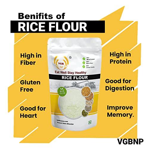 VGBNP VGBNP Rice Flour (Chawal Ka Atta) Pure Rice Powder, Chawal Atta (white rice Flour, Kalimouch rice, Flour idiyappam flour) Healthy Fiber rich Immunity Builder Rice Flour - 10Kg