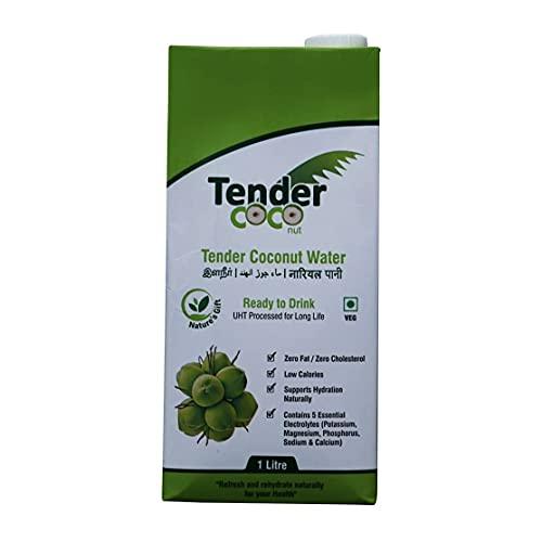Tender Tender COCO 100% Natural Tender Coconut Water, Tetra Pack 1L (Pack of 3)
