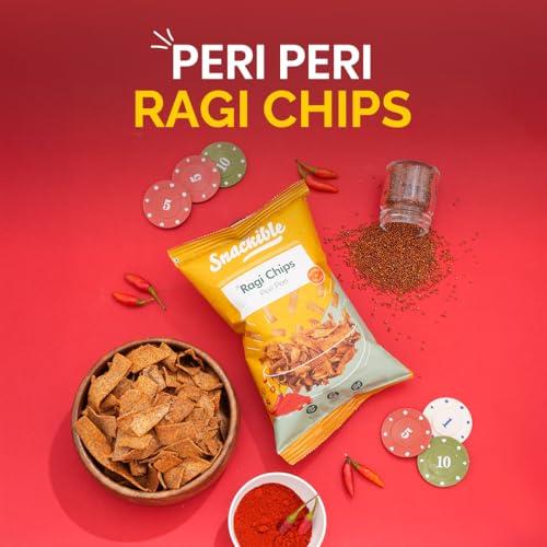 Snackible MU(N)CH BETTER Snackible MU(N) CH BETTER Peri Peri Ragi Chips-55Gm (Pack Of 3)