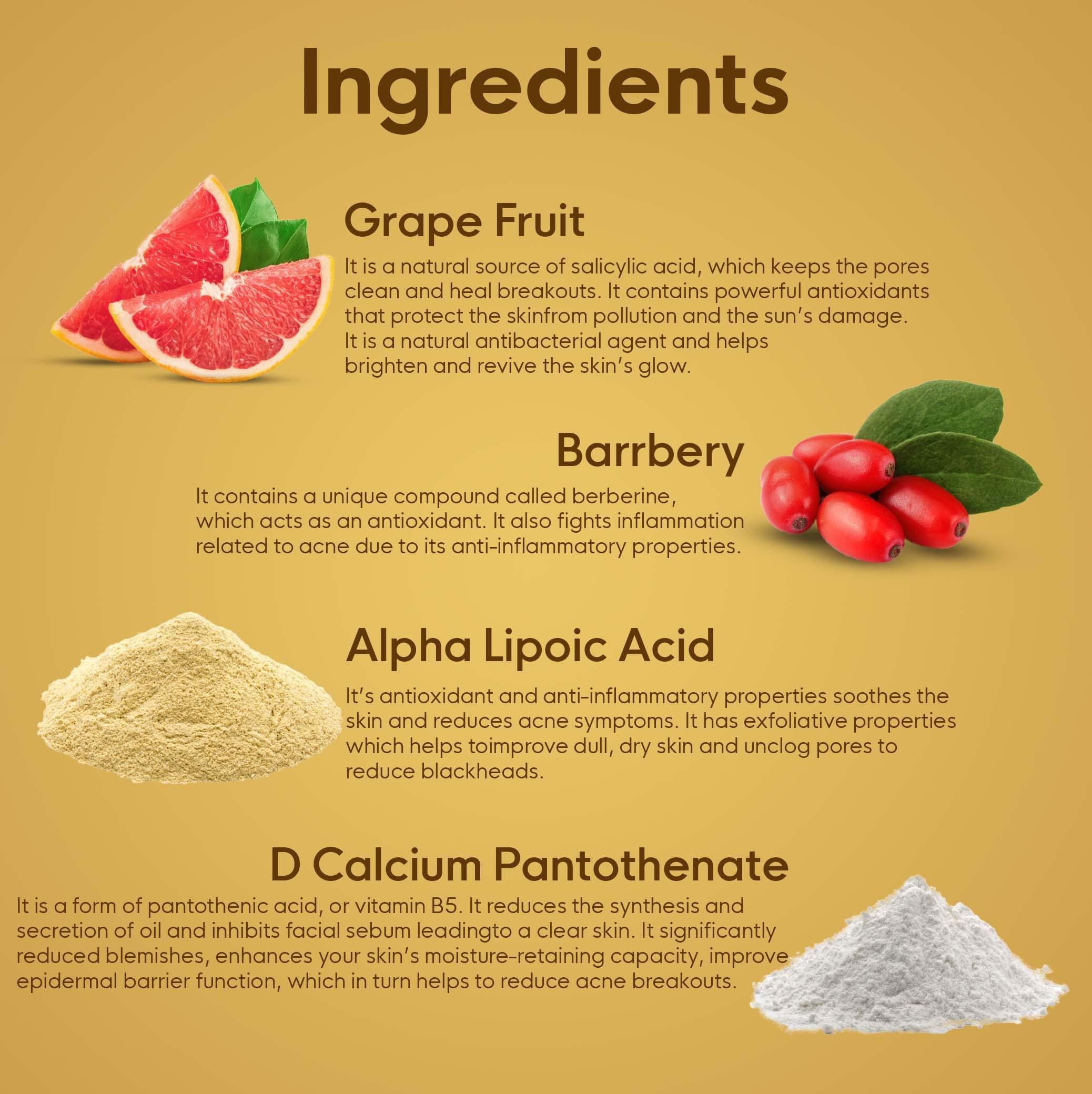 I AM LOVE I AM LOVE Acne Negative (-Ve) Supplement Powder - 60G|Reduce Excess Oil, Mild To Moderate Acne Pimples & Open Pores|Plant-Based Skin Supplement With B Complex Vitamins, Zinc, Chromium