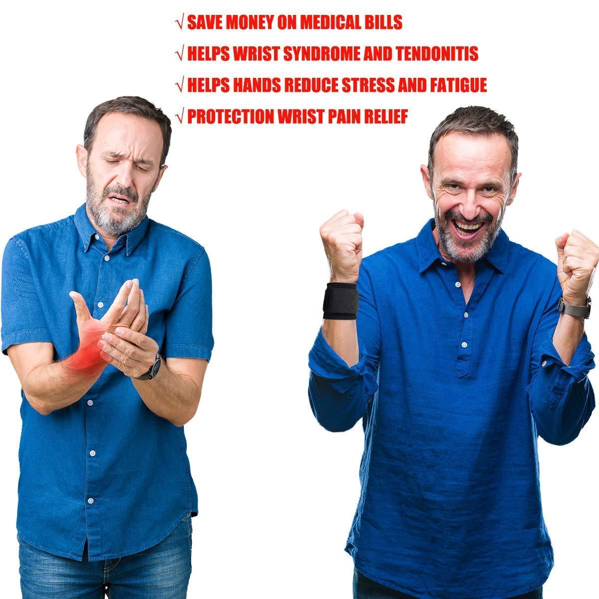 B fit B Fit Wrist Brace Adjustable Wrist Support for Arthritis and Tendinitis Pain Relief - Ergonomic Hand Wrist Wraps Compression Strap for Working Out Sport Weightlifting ABE326