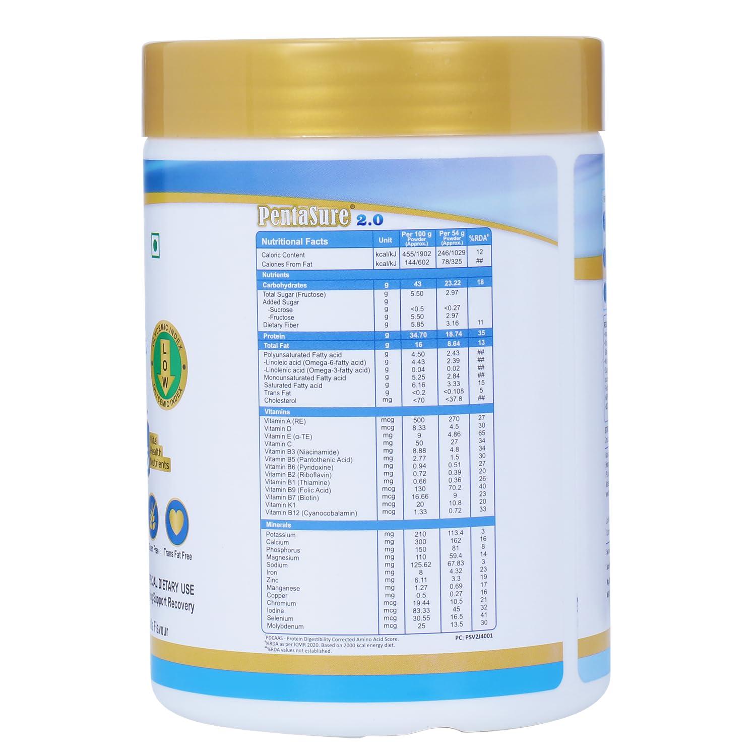 Pentasure PENTASURE 2.0 High Protein High Calorie Vanilla flavour - Pack of 400gm