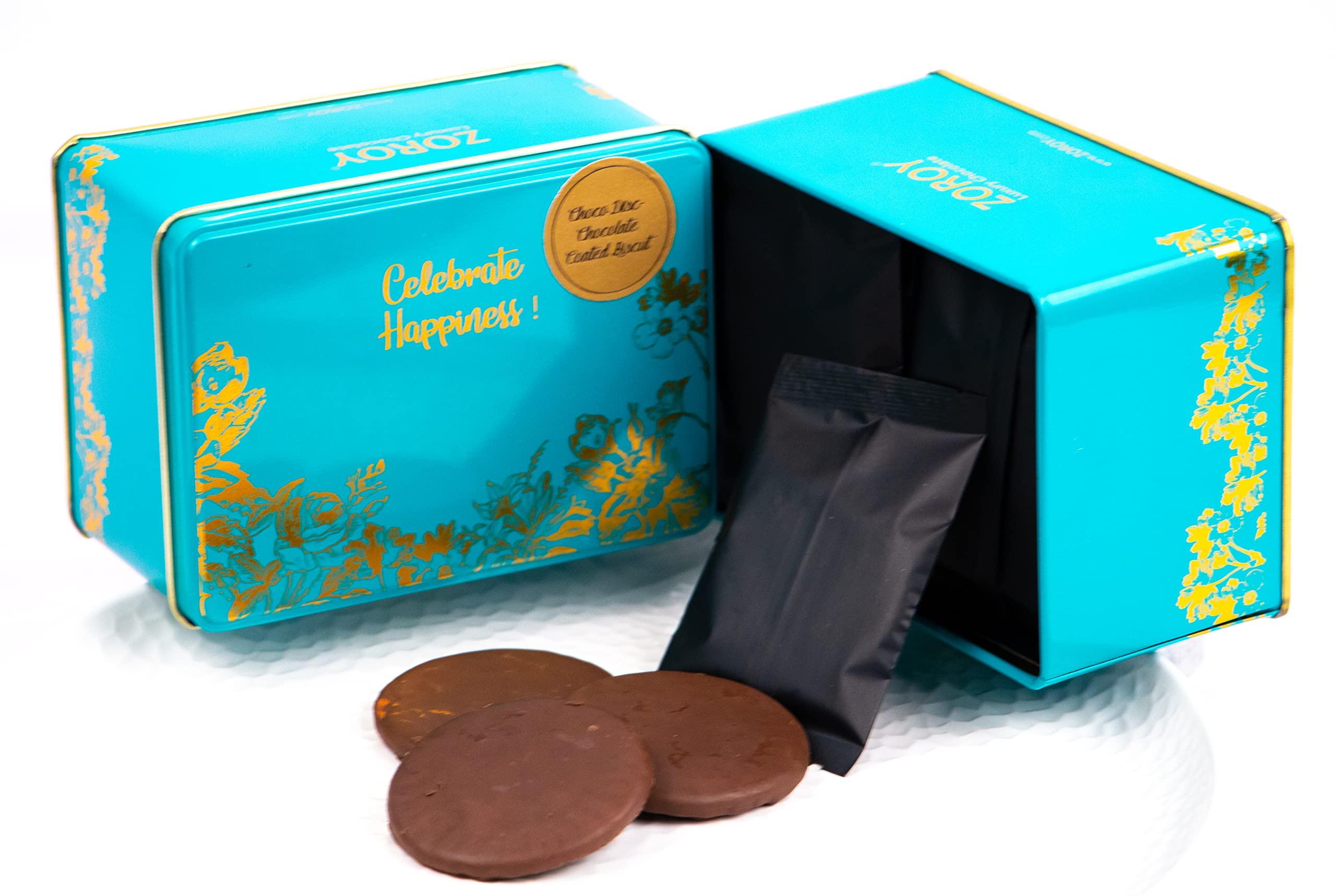 ZOROY LUXURY CHOCOLATE ZOROY Luxury Chocolate coated Biscuits | Biscuit chocolate | Crisp Biscuits dipped in chocolate | Gourmet chocolate gift box | 16 nos | 240 grams