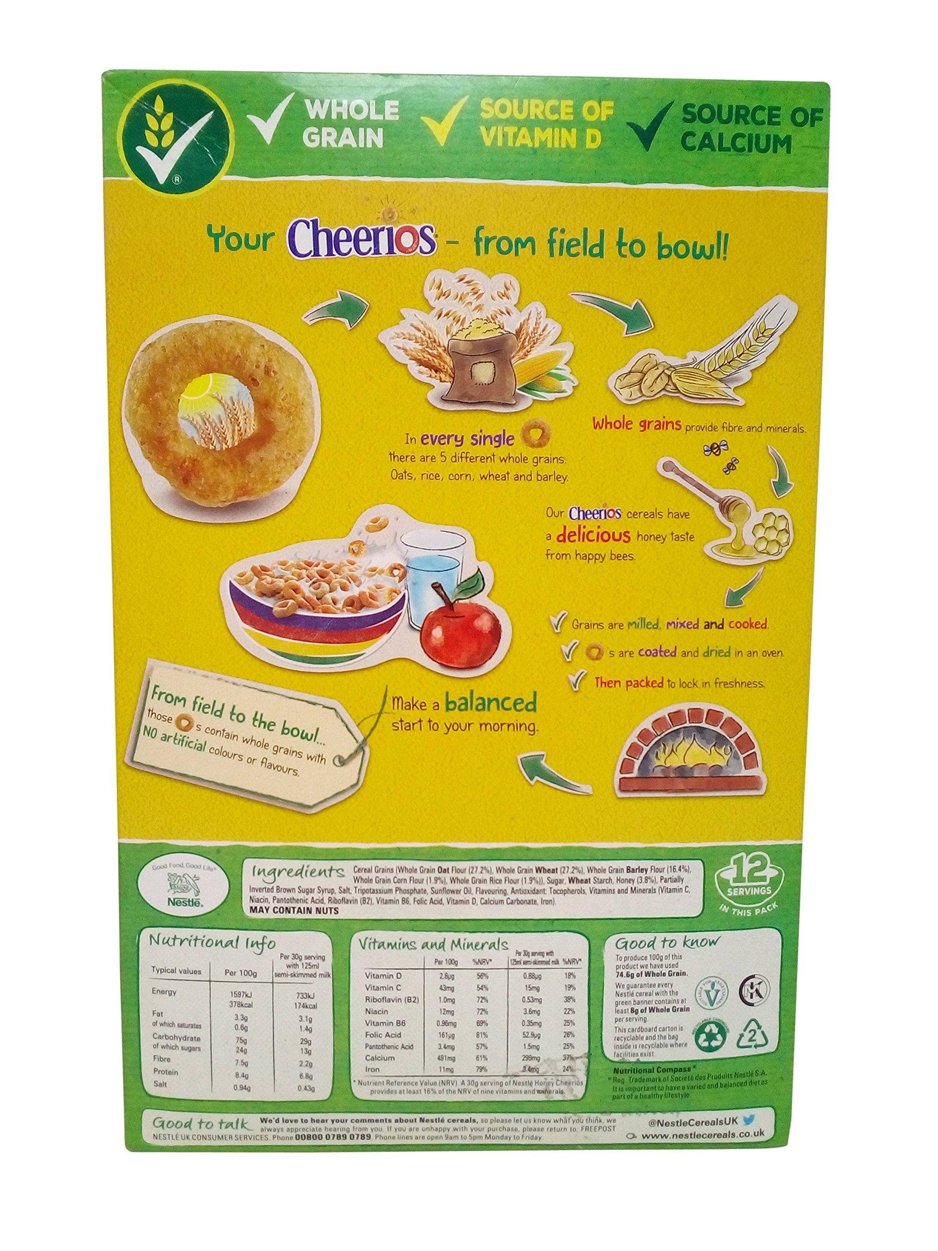 Nestle Nestle Honey Cheerios - Whole Grains, 375g Carton
