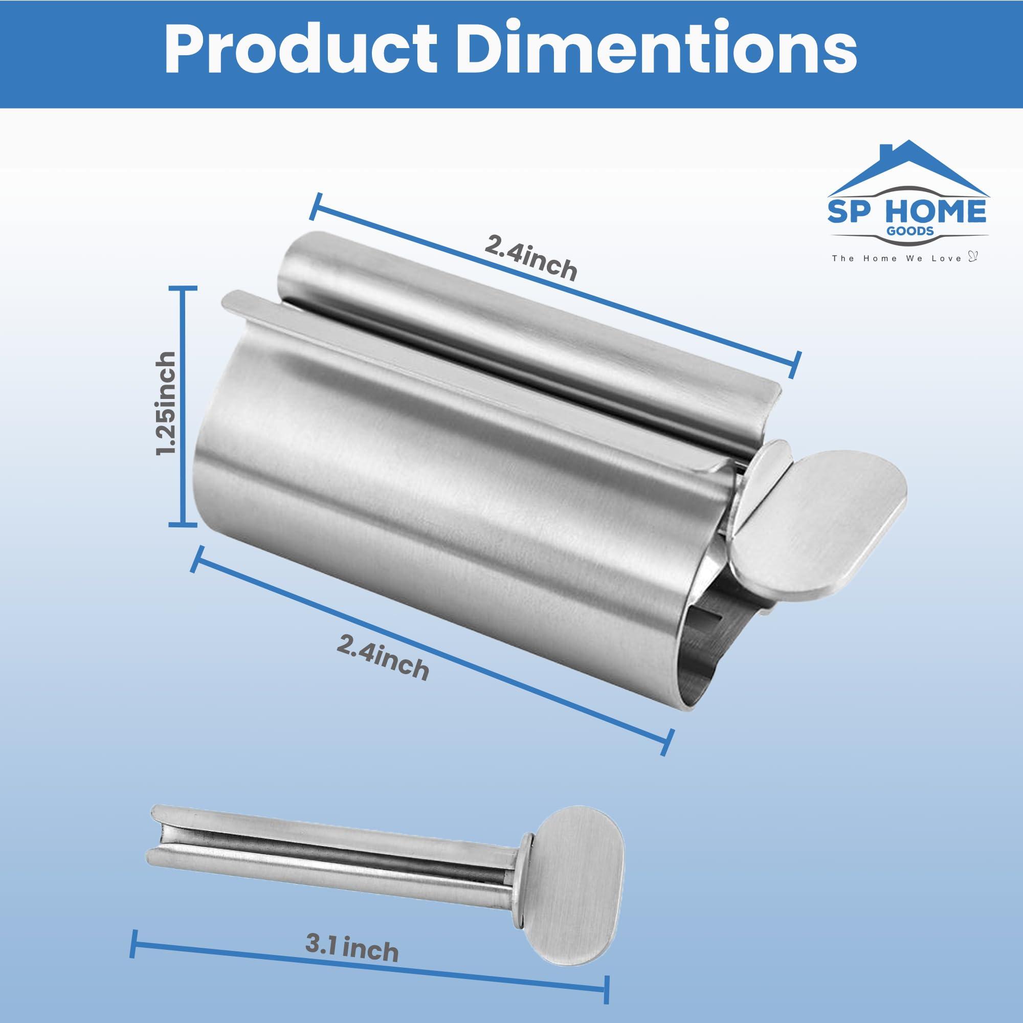 Smart House Inc Smart House Inc Toothpaste Squeezer Tube Roller - Set of 2 Stainless Steel Tube Squeezer Rollers, Saves Toothpaste, Creams, Puts An End To Waste (Stainless Steel)