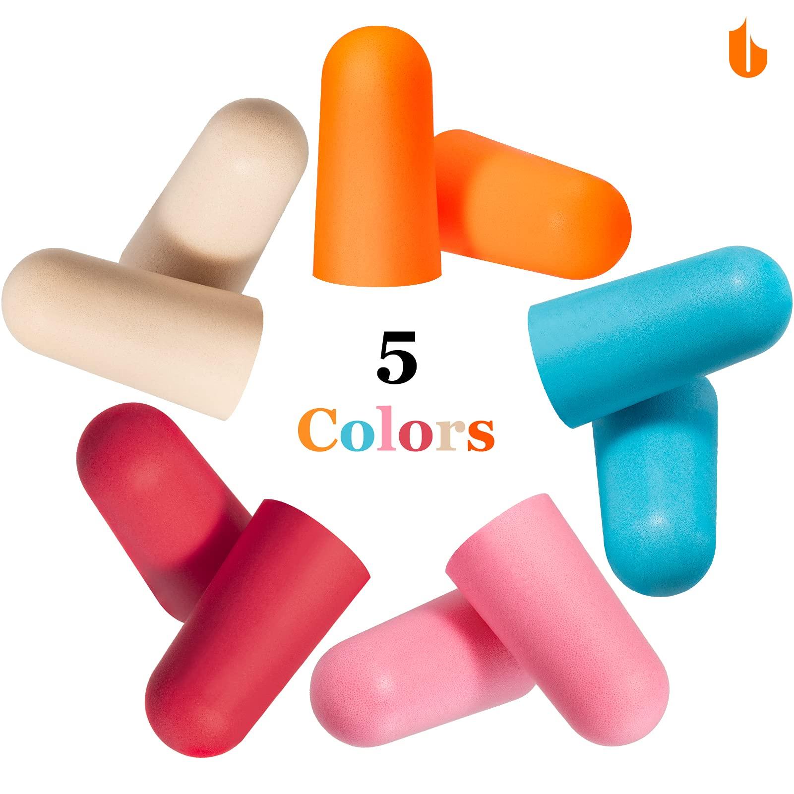 Urbanstrive Urbanstrive Ultra Soft Foam Earplugs 33dB Highest NRR, Comfortable Ear Plugs for Sleeping, Snoring, Travel, Concerts, Studying, Loud Noise, Work, Blue, 10 Pair