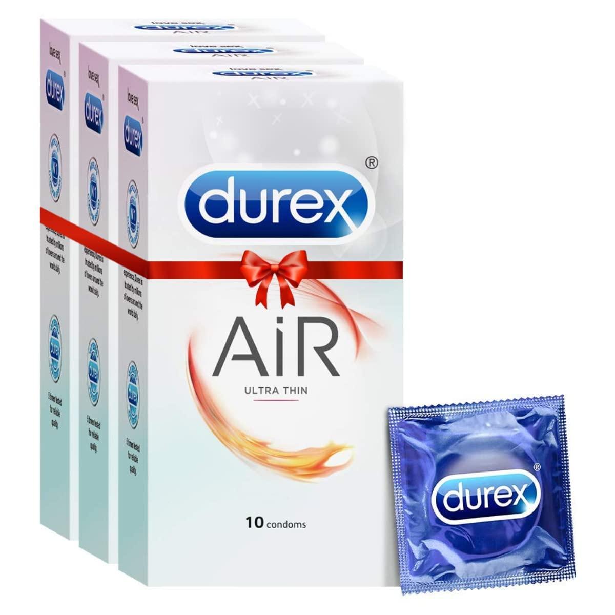 Durex Durex Real Feel Condoms for Men - 10 Count (Pack of 3)| Latex Free & Durex Air Condoms for Men - 10 Count (Pack of 3)