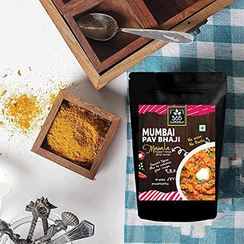 365 STORE TO DOOR 365 STORE TO DOOR Indian Spice - Jain Mumbai Pav Bhaji Masala, 250 gm | Homemade Powdered | for Healthy Cooking | Ready to use | All Seasonings Spices | Pure & Hygiene | Mumbai Special Taste
