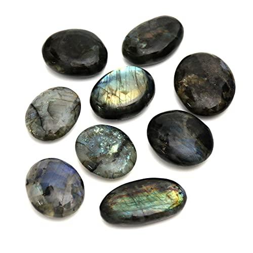 Nvzi Nvzi Natural Labradorite Crystal,yooperlite Stone, Palm Stone, SpectRolite Stone, Worry Stones for Anxiety, Lrregular Heart Reiki Chakra Healing Stone Home Decor, Healing Gemstone Worry Therapy