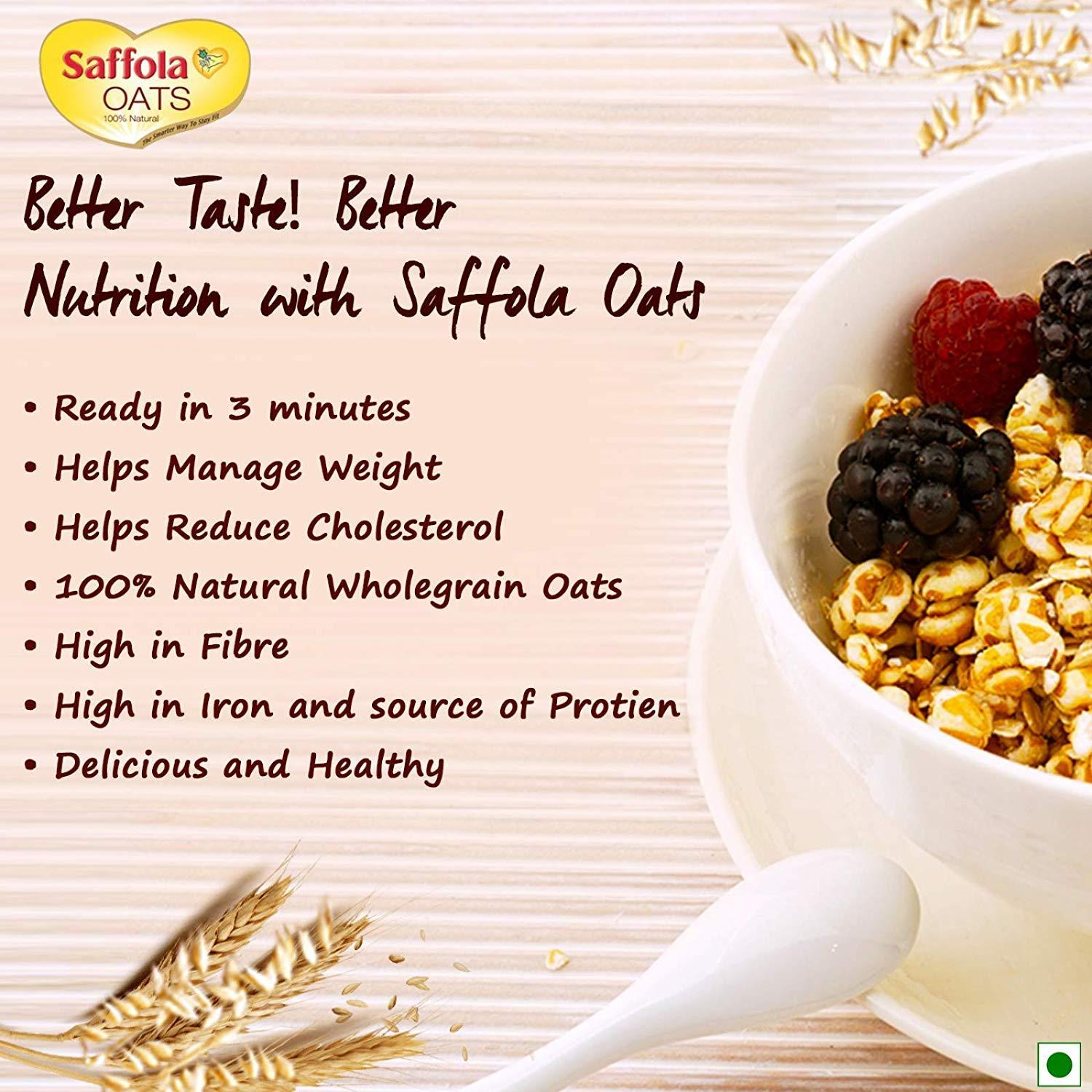Saffola Saffola Oats, 1 kg with Free Saffola Oats 400 gm + Saffola Masala Oats Masala and Coriander, 500g