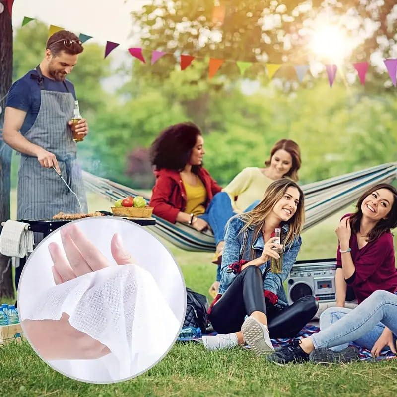 NavaFresh Basics Magic Tablet Coin Compress Facial Coin Tablet Tissue Wipes Napkin (Rose scented) Candy Packing for 100% Hygine cany pack of 150 Rose Fragrance