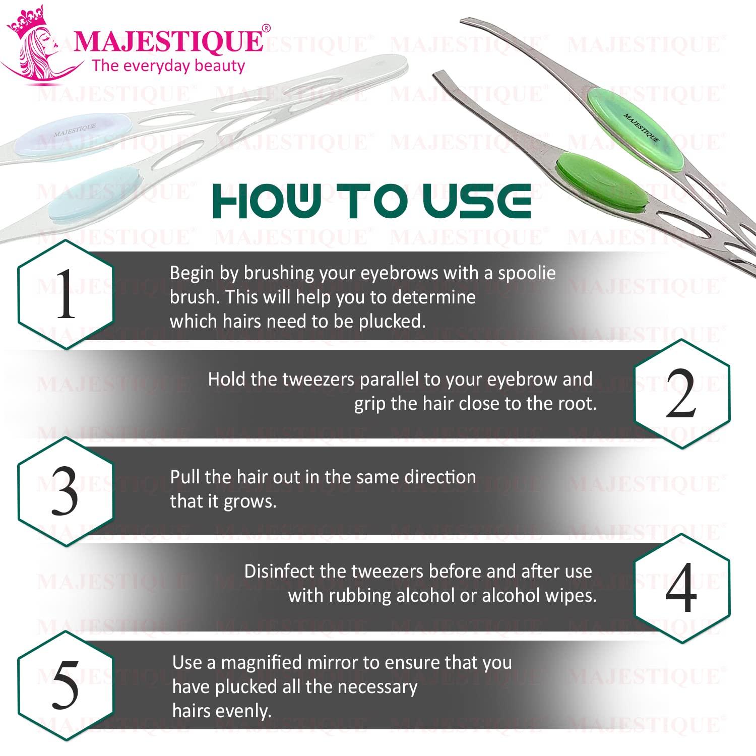 MAJESTIQUE Majestiqeu Eyebrow Pluker Tweezers for Women and Men | Twiser Eyebrows | Twizzer Tools for Ingrown Hair and Splinters | Professional Facial Twizzer Tools for Eyebrows and Hair Plucker Removal, 1 pack