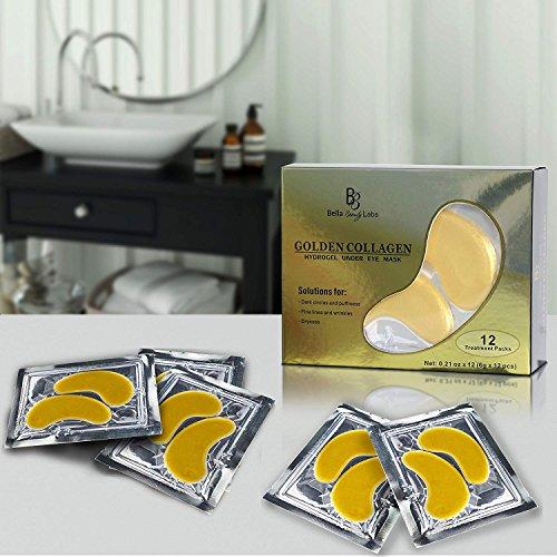 Bella Beauty Labs Bella Beauty Labs Under Eye Collagen Mask - Best Eye Treatment -24K Gold Collagens Mask - Anti-Aging And Anti Wrinkle Effect - Reduces Puffiness And Dark Circles