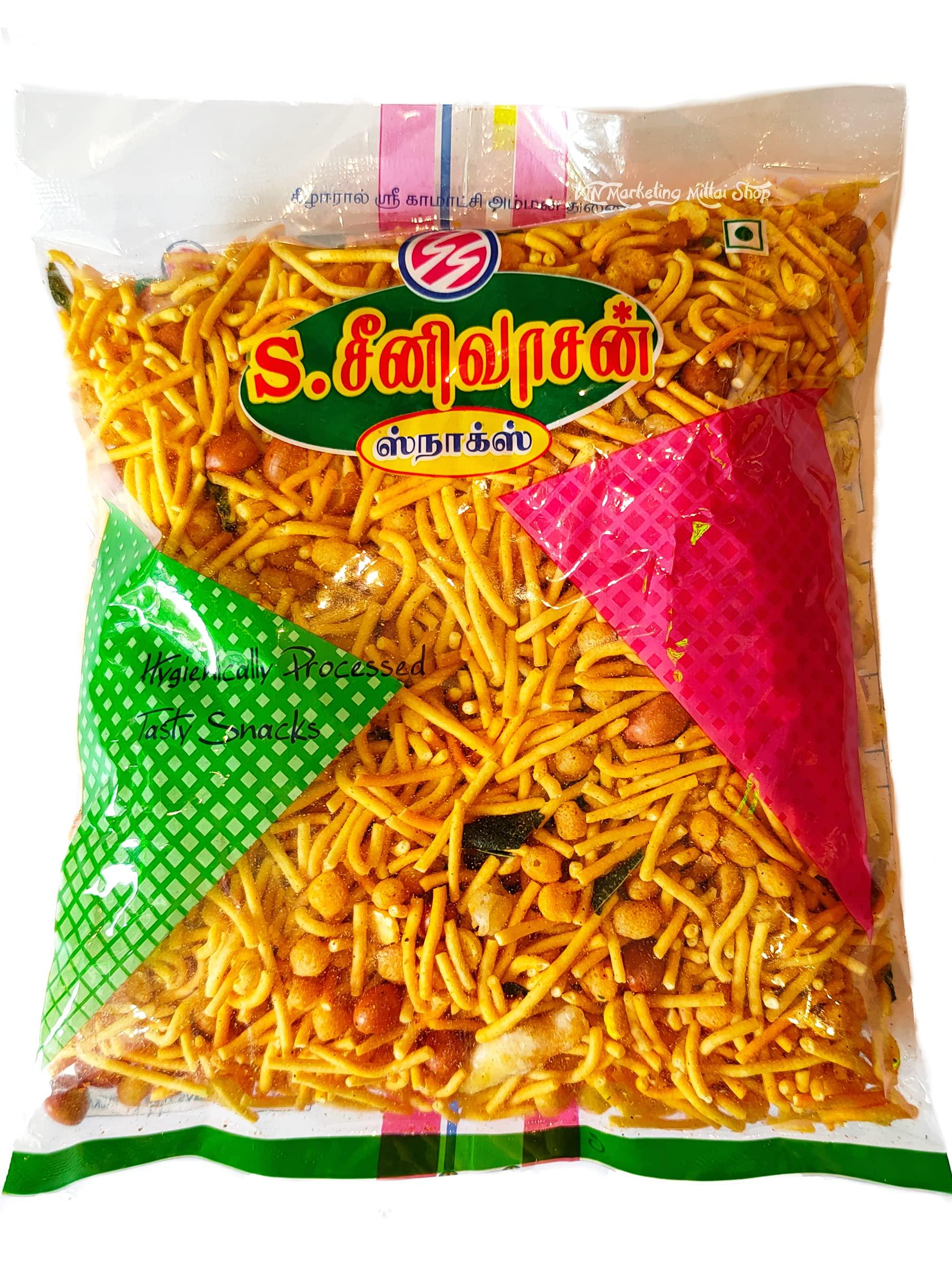 S. SEENIVASAN MITTAI KADAI S SEENIVASAN Special Sweet Sev 250g | Special Big Mixture 250g | Kovilpatti Kadalai Mittai 250g - Pack of 3 (750g)