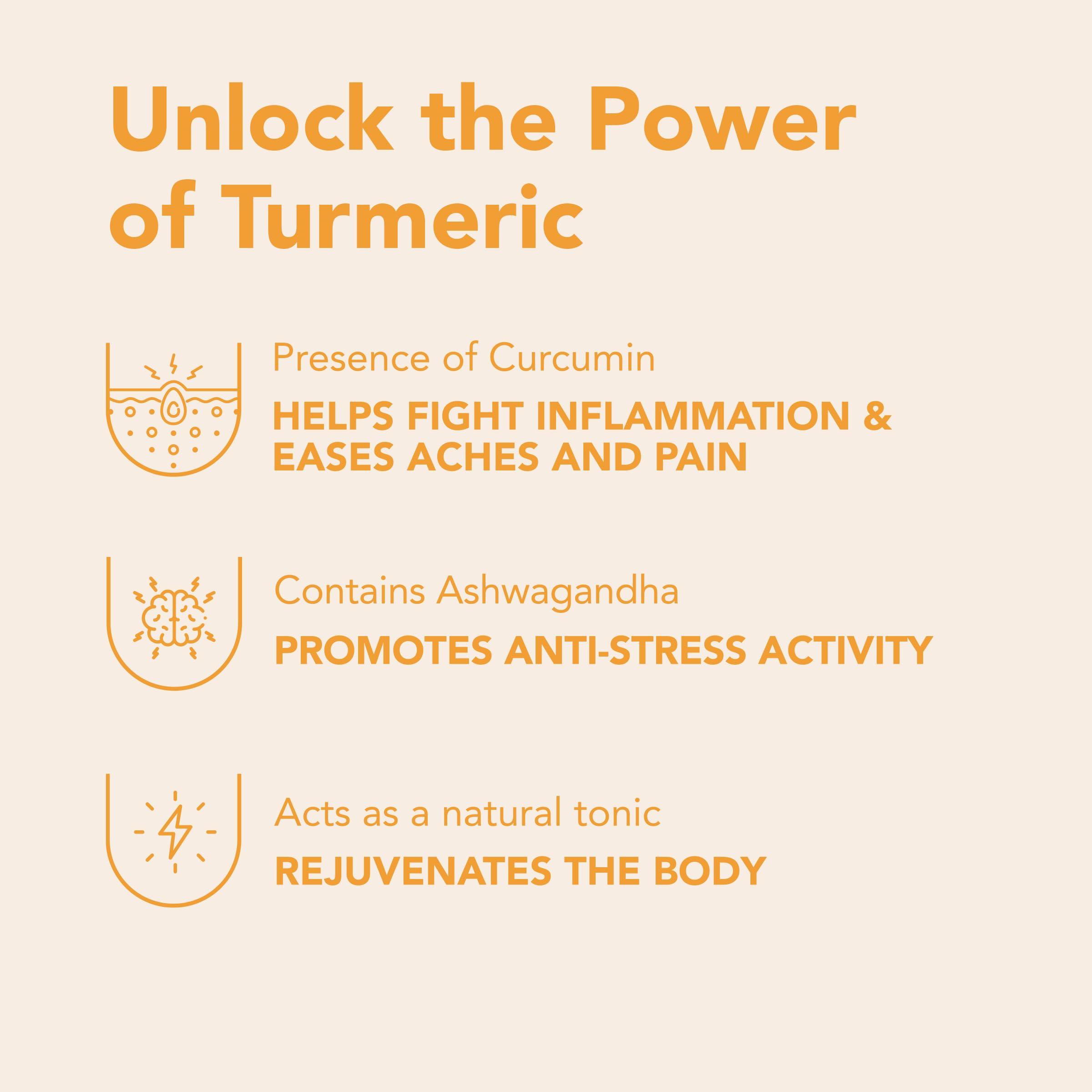 Anveshan Empowering farmers with technology Anveshan Turmeric Latte 100g | Healthy Ayurvedic Remedy with Ashwagandha Mix for Golden Milk | Haldi Mix.