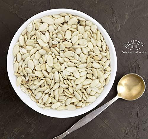 Healthy Treat Healthy Treat Roasted Watermelon Seeds 375Gm - Pack Of 3 125 Gm Each - Classic | Watermelon Seeds for Eating | Magaj Seeds Pack | Tarbuj Beej | Rich in Protein | Potassium | Magnesium & Iron | Diet Food