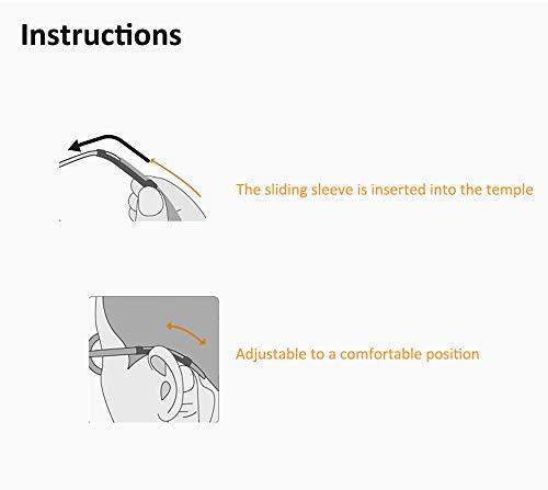 PTSLKHN PTSLKHN Silicone Eyeglass Temple Tips Sleeve Retainer, 5Pairs of Anti-Slip Elastic Comfort Glasses Retainers For Glasses, Sunglasses, Reading Glasses (Black)