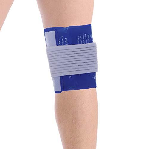 Artibetter Artibetter Gel Ice Pack Wrap Medical Cooling Compress Bag with Adjustable Elastic Strap for Sprain Muscle Pain Injury Hot Cold Therapy (Blue)