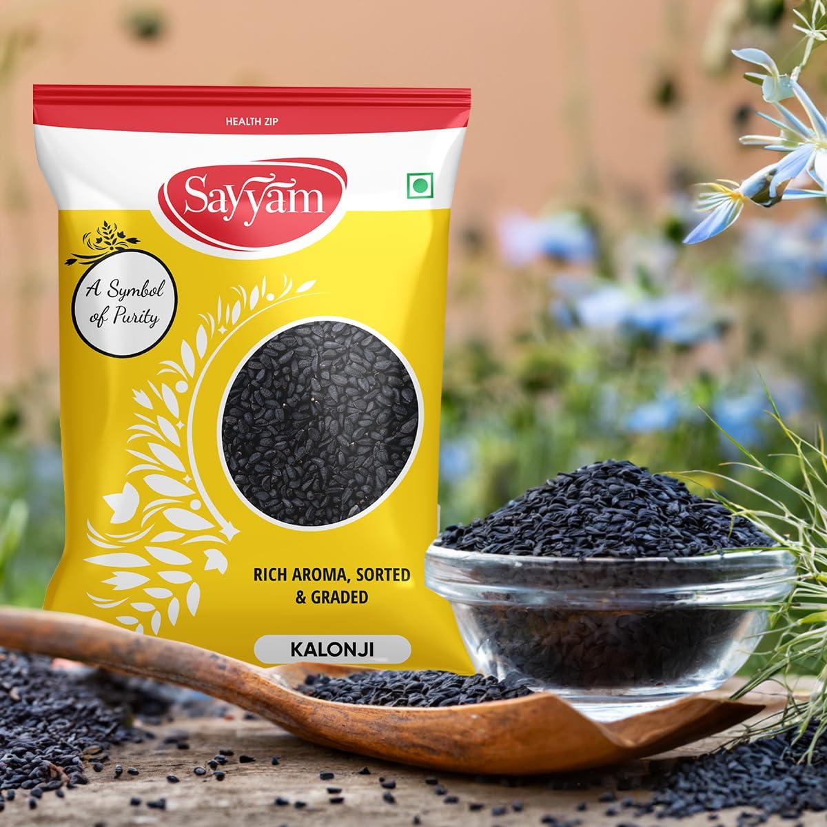 SAYYAM Sayyam Kaala Jeera 200gm | Kalonji | Black Cumin (Kadu Jeera) | Authentic Kali Jiri Seeds | Ayurvedic Jeera | Kali Jeeri Cumin Seeds | Mangrella Seeds | Kalo Jira Seed | Nigella Seeds | Bitter Cumin Seeds | Kamakasturi Seeds