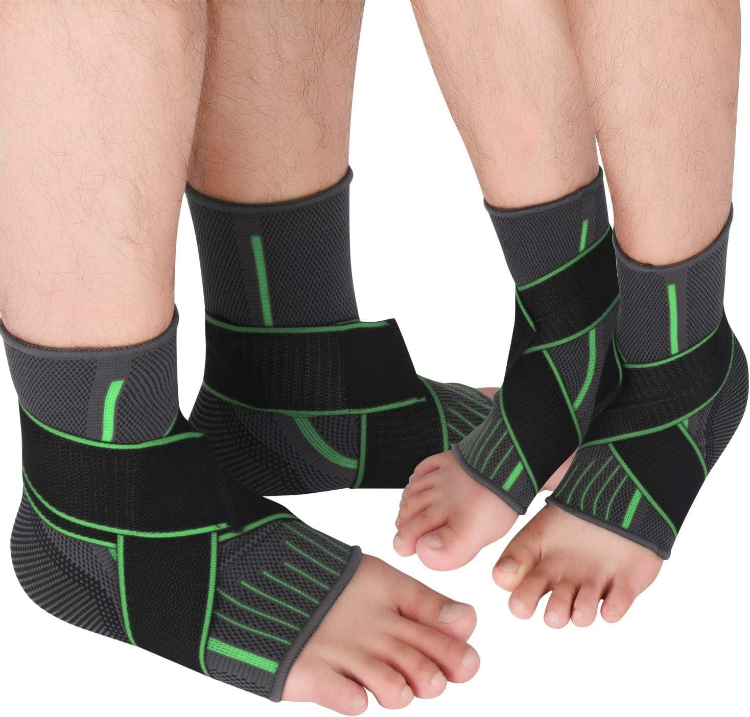 TCCO ENTERPRISE TCCO ENTERPRISE Neoprene 2 Packs Breathable Ankle Brace, Ankle Support Sleeve With Compression Ankle Wrap For Plantar Fasciitis, Ankle Sprain, Ankle Swelling, Joint Pain, Fits All For Women Men