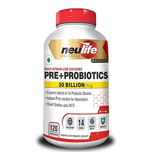 Neulife NEULIFE (Vitrovea) Temperature Stable PROBIOTICS Supplement 30 billion CFU for Men & Women, 14 Strains Live Cultures (120 caps)