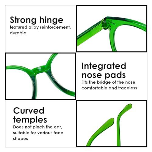 SYGA SYGA Glasses Men & Women Anti-Blue Light Radiation Ins High-Value Plain Glasses (Green) (Green)