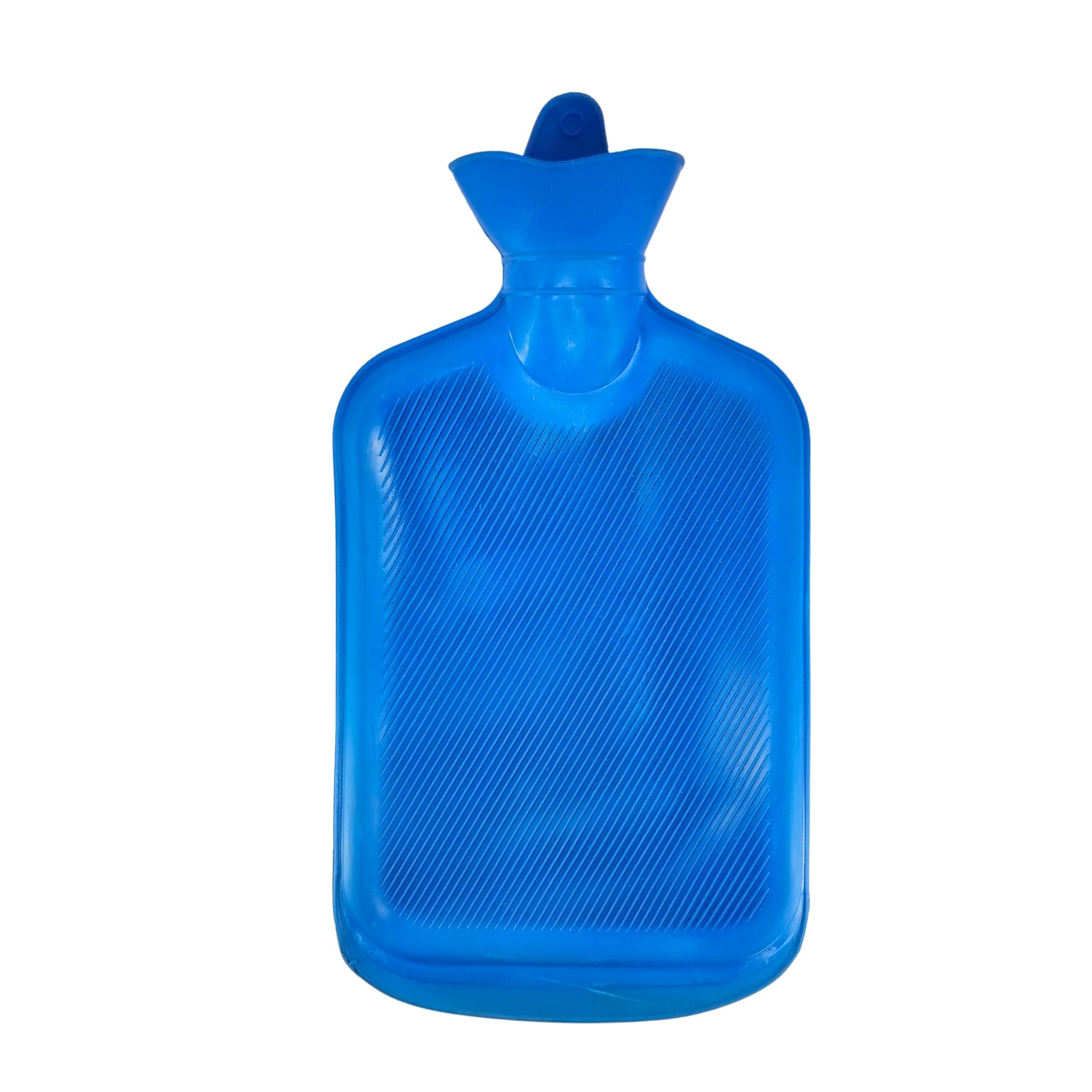 BOS MEDICARE SURGICAL Bos Medicare Surgical Hot Water Bag 2L Reusable Pain Relief, Sport Injuries Cramps & Relaxation for Aches Portable Fishtail Design Blue color