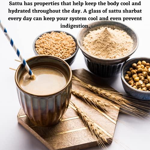 PITAAMAH Organic Chana Sattu | 2kg | Nalanda Sattu | Hand Roasted & Stone Ground | Gluten-Free | High Protein | Directly from Bihar Farmers