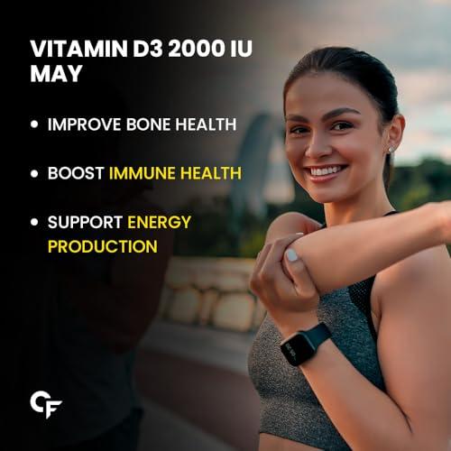 Carbamide Forte Carbamide Forte Vitamin D3 2000IU | Vitamin D Tablets for Bone & Immune Health | D3 supplement -Cholecalciferol | Vitamin D3 Tablets for Women & Men | Raspberry Flavour - 90 Tablets