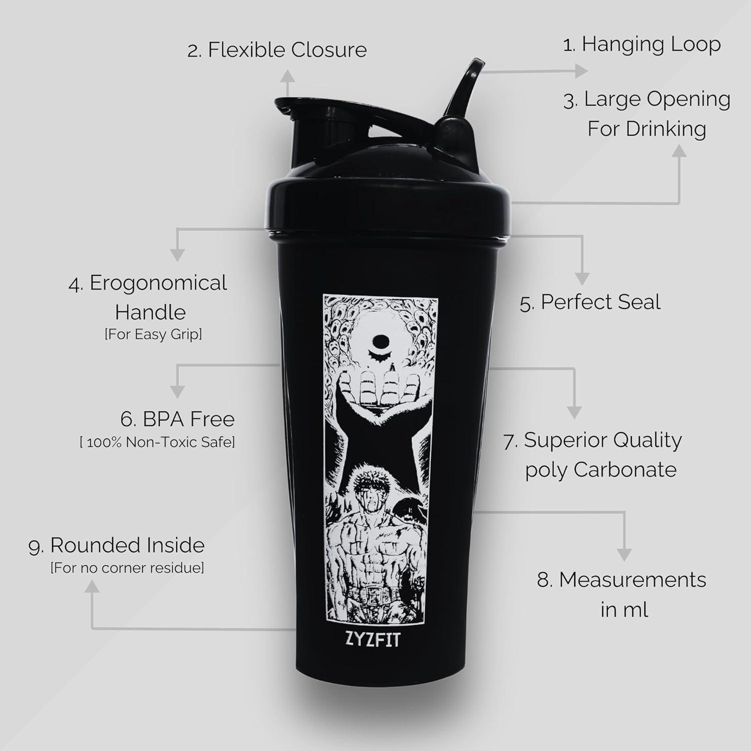 ZYZFIT ZYZFIT Gym Shaker Berserk edition | Protein shaker for workout | 700 ML